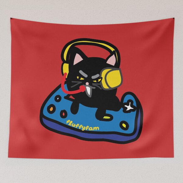 Item preview, Gaming cat - heated cat designed and sold by fluffyfamcraft.