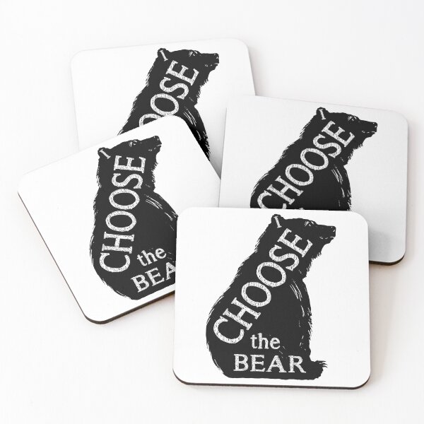 Item preview, Choose the Bear Sitting Black on White designed and sold by TheCUButterfly.