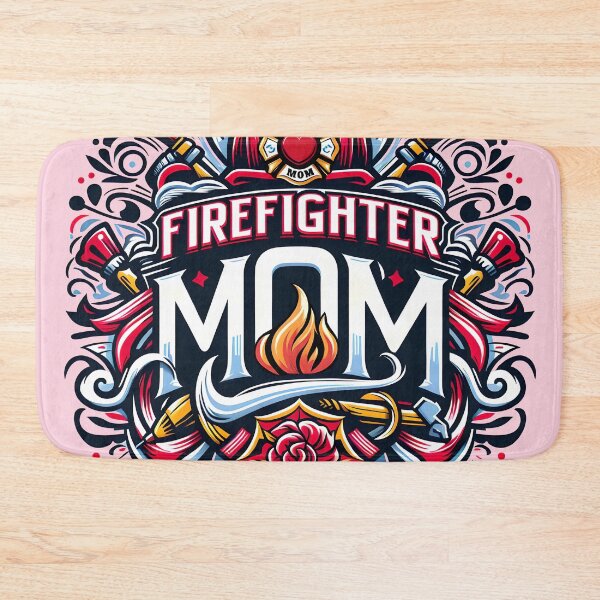Item preview, Firefighter Mom, typography designed and sold by maxmaj.