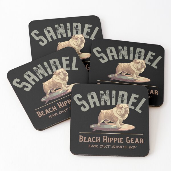 Artikelvorschau, Sanibel Island Beach Hippie Gear Bulldog Surfbrett-Design entworfen und verkauft von Futurebeachbum.
