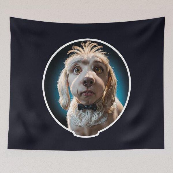 Item preview, Funny Mutant Dog Human Hybrid With A Bow Tie designed and sold by TheArtOfPat.