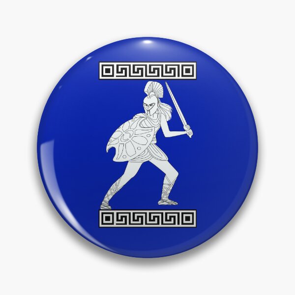 Item preview, Spartan woman white and blue designed and sold by SueKnox.