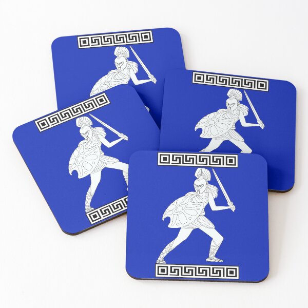 Item preview, Spartan woman white and blue designed and sold by SueKnox.