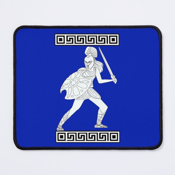 Item preview, Spartan woman white and blue designed and sold by SueKnox.