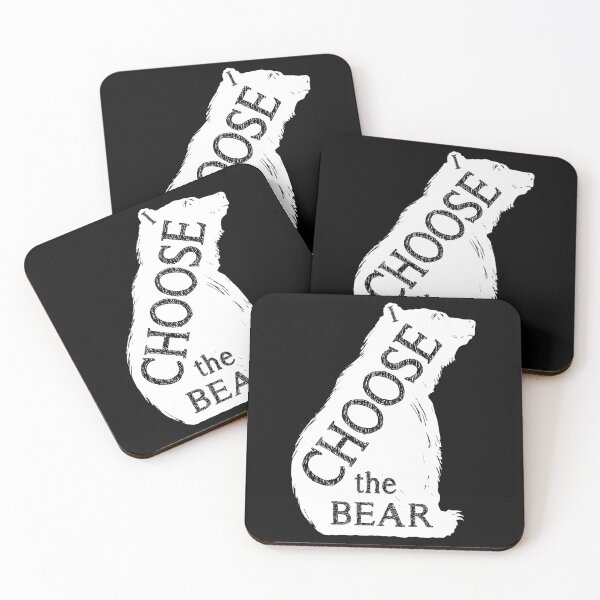 Item preview, Choose the Bear Sitting White on Black designed and sold by TheCUButterfly.