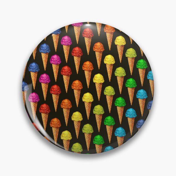 Item preview, Rainbow Ice Cream Pattern - Black designed and sold by Kelly  Gilleran.