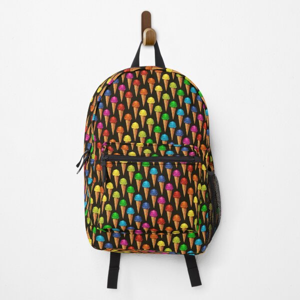 Item preview, Rainbow Ice Cream Pattern - Black designed and sold by Kelly  Gilleran.