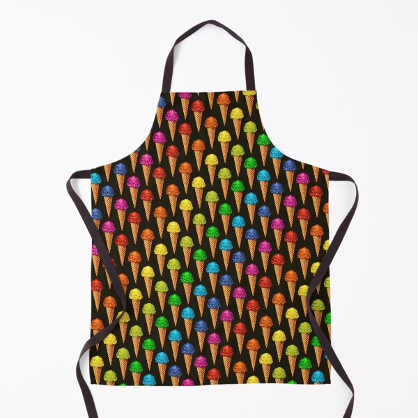 Item preview, Rainbow Ice Cream Pattern - Black designed and sold by Kelly Gilleran.