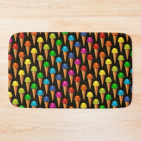 Item preview, Rainbow Ice Cream Pattern - Black designed and sold by Kelly  Gilleran.