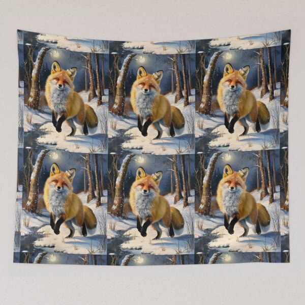 Artikelvorschau, Fuchs-Portrait. Winterfuchs, Schneefuchs, Vintage-Fuchs, Fuchs-Malerei, Peter Paul Rubens-Stil entworfen und verkauft von FoxVibes.
