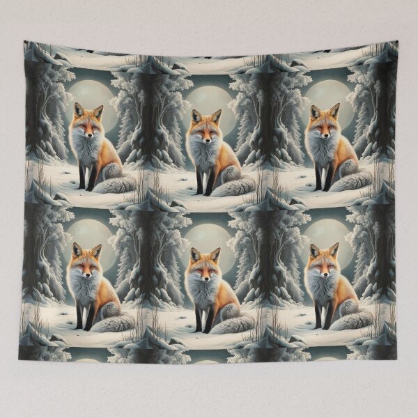 Artikelvorschau, Fuchs-Portrait. Winterfuchs, Schneefuchs, Vintage-Fuchs, Fuchs-Malerei, Peter Paul Rubens-Stil entworfen und verkauft von FoxVibes.