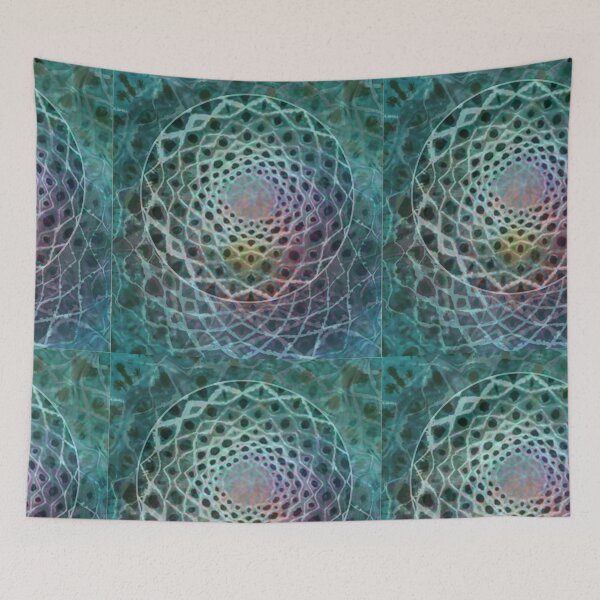 Item preview, Green Spacey Tie Dye hippie psychedelic mandala boho deadhead phish festivals grateful dead company designed and sold by AuroraXGreen.