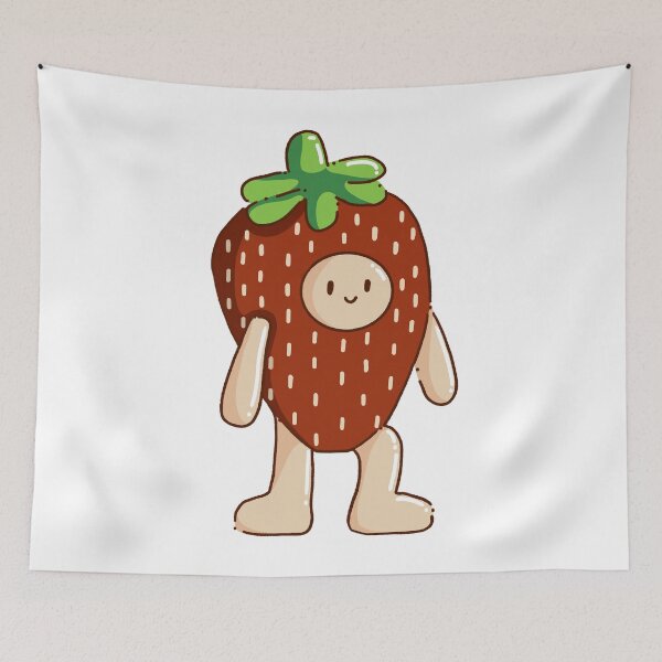 Item preview, Strawberry Guy in White designed and sold by InkyDoodleDoo.