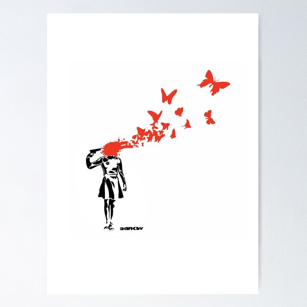 Banksy - Girl Suicide Poster