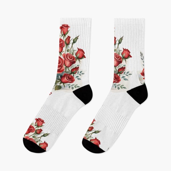 Item preview, Watercolor Rustic Red Rose Bouquet designed and sold by GoodSparrow.
