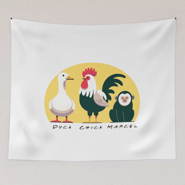 Item preview, The One with The Chick, The Duck and Marcel - with text designed and sold by nostalgiapress.