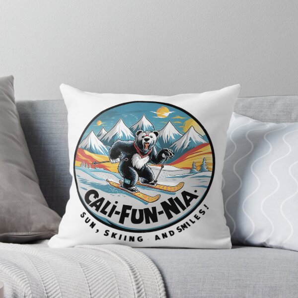 Item preview, California Skiing, FunnyFits70, FunnyFits, Funny, Humor, bear, slopes, rad, sunshine, hiking, trekking, snow, skiing,  designed and sold by FunnyFits70.