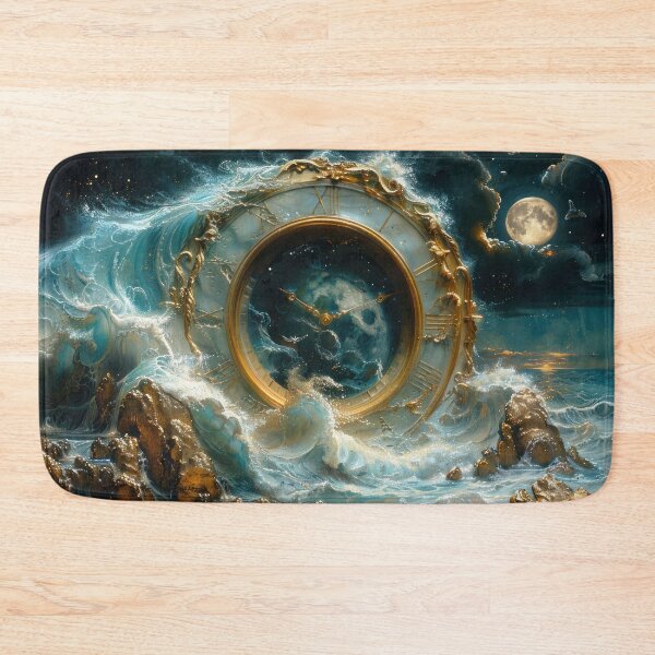 Item preview, Dreaming clocks melt down, Whispers of the moon's shadow, Time unravels stars. designed and sold by NeoNebulaArt.