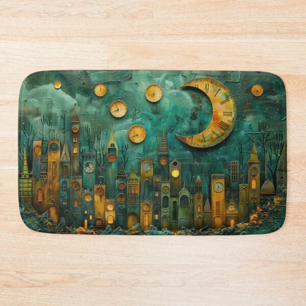Item preview, Dreaming clocks melt down, Whispers of the moon's shadow, Time unravels stars. designed and sold by NeoNebulaArt.