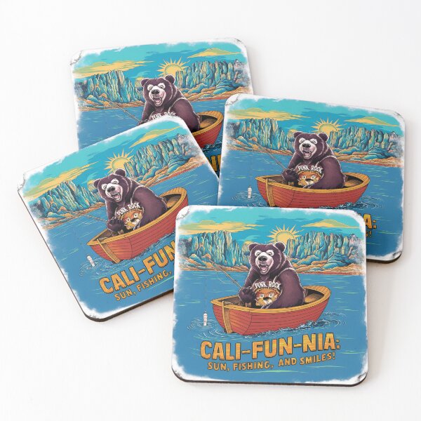 Item preview, California Fishing, FunnyFits, Funnyfits70, funny, humor, bear, beach, relax, fishing, sunshine, wildlife, surf,  designed and sold by FunnyFits70.
