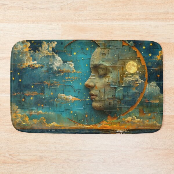 Item preview, Dreaming clocks melt down, Whispers of the moon's shadow, Time unravels stars. designed and sold by NeoNebulaArt.