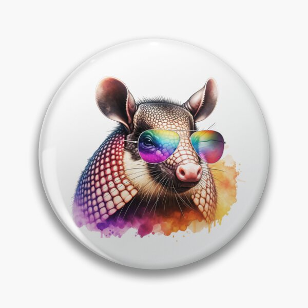 Item preview, Watercolor Armadillo Wearing Sunglasses designed and sold by TheAnimalZ00.