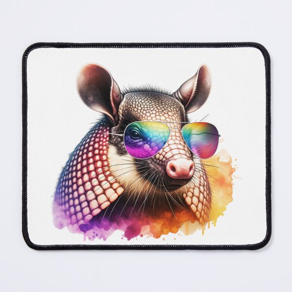 Item preview, Watercolor Armadillo Wearing Sunglasses designed and sold by TheAnimalZ00.
