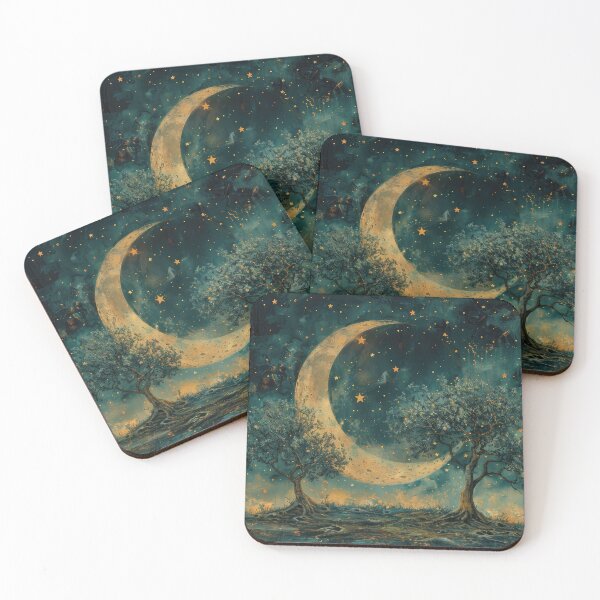 Item preview, Dreaming clocks melt down, Whispers of the moon's shadow, Time unravels stars. designed and sold by NeoNebulaArt.