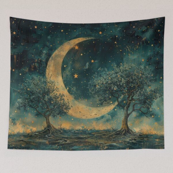 Item preview, Dreaming clocks melt down, Whispers of the moon's shadow, Time unravels stars. designed and sold by NeoNebulaArt.