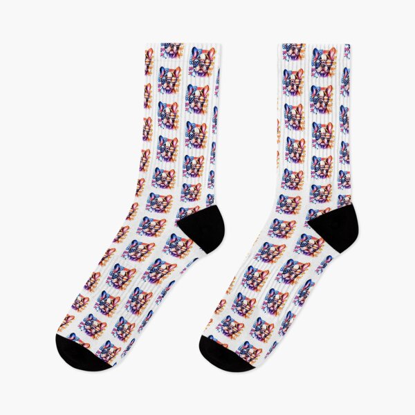 Item preview, Watercolor French Bulldog American Flag designed and sold by TheAnimalZ00.