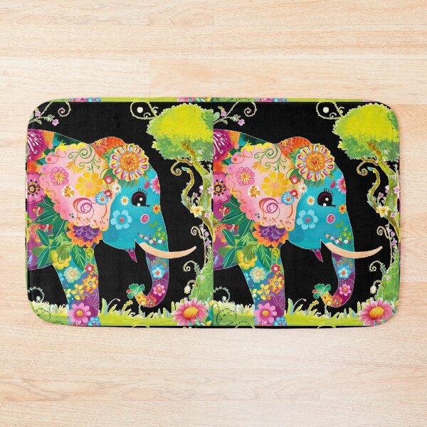 Item preview, Elephant Silhouette. Floral elephant, Fantasy Elephant, colorful elephant designed and sold by ElephantVibes.