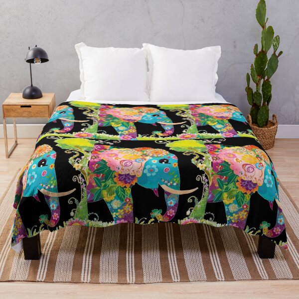 Item preview, Elephant Silhouette. Floral elephant, Fantasy Elephant, colorful elephant designed and sold by ElephantVibes.