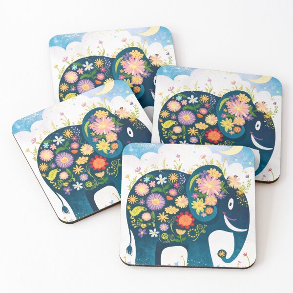 Item preview, Elephant Silhouette. Floral elephant, Fantasy Elephant, colorful elephant designed and sold by ElephantVibes.