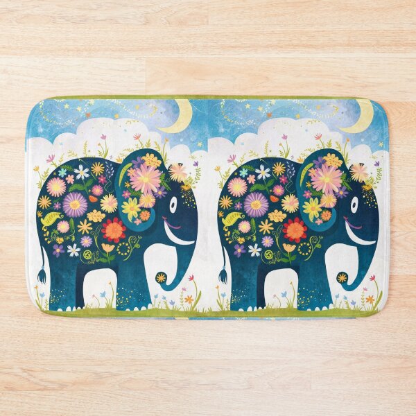 Item preview, Elephant Silhouette. Floral elephant, Fantasy Elephant, colorful elephant designed and sold by ElephantVibes.