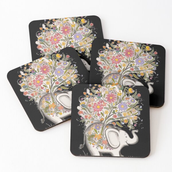 Item preview, Elephant Silhouette. Floral elephant, Fantasy Elephant, colorful elephant designed and sold by ElephantVibes.