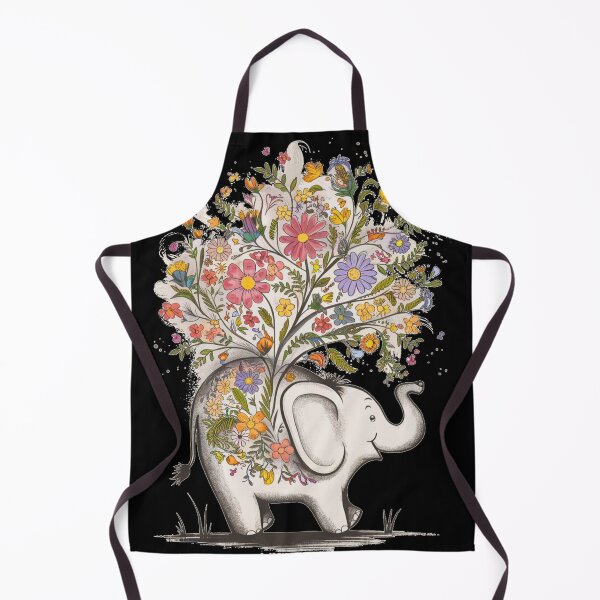 Item preview, Elephant Silhouette. Floral elephant, Fantasy Elephant, colorful elephant designed and sold by ElephantVibes.