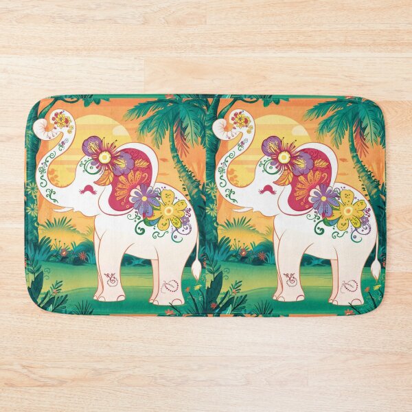 Item preview, Elephant Silhouette. Floral elephant, Fantasy Elephant, colorful elephant designed and sold by ElephantVibes.