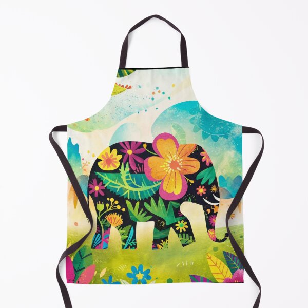 Item preview, Elephant Silhouette. Floral elephant, Fantasy Elephant, colorful elephant designed and sold by ElephantVibes.