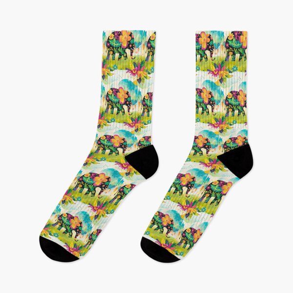 Item preview, Elephant Silhouette. Floral elephant, Fantasy Elephant, colorful elephant designed and sold by ElephantVibes.