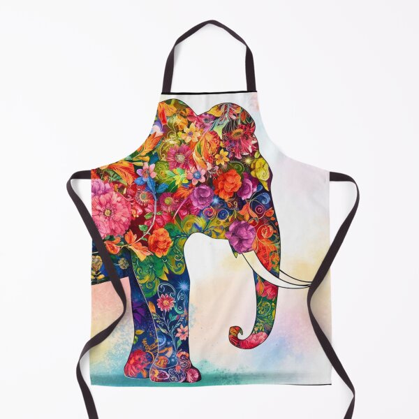 Item preview, Elephant Silhouette. Floral elephant, Fantasy Elephant, colorful elephant designed and sold by ElephantVibes.
