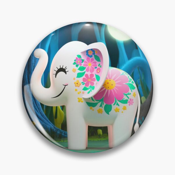 Item preview, Elephant Silhouette. Floral elephant, Fantasy Elephant, colorful elephant designed and sold by ElephantVibes.