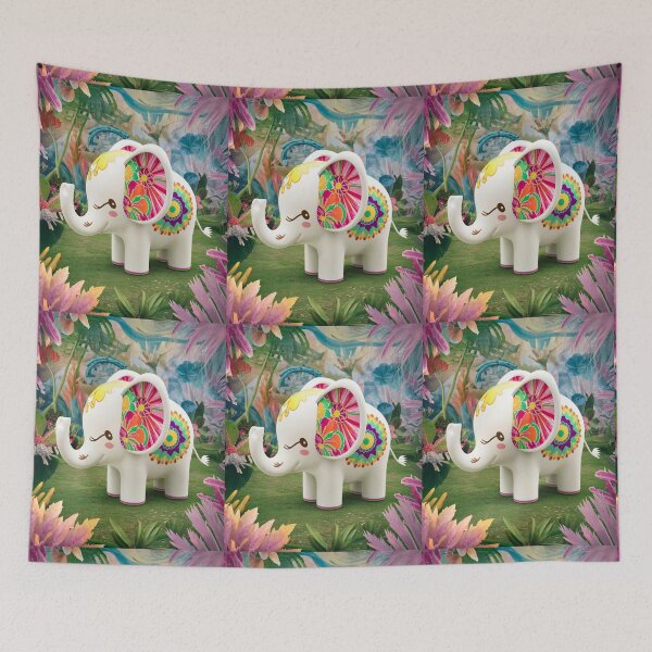 Item preview, Elephant Silhouette. Floral elephant, Fantasy Elephant, colorful elephant designed and sold by ElephantVibes.