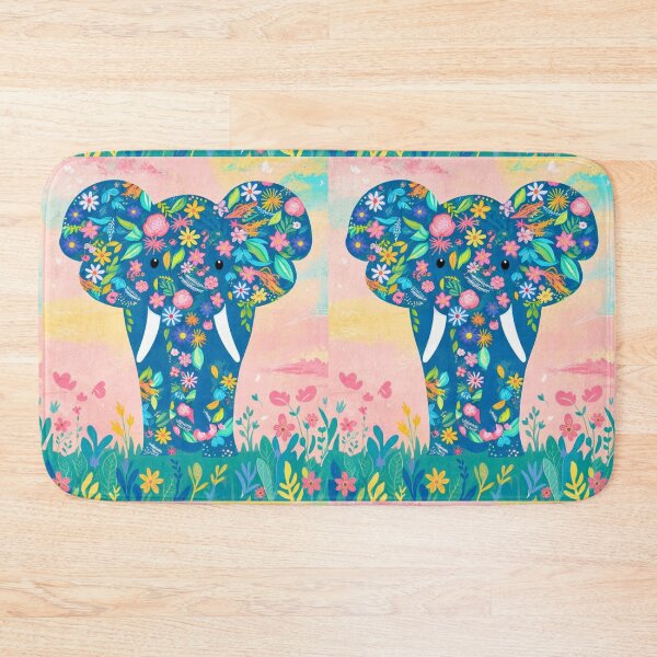Item preview, Elephant Silhouette. Floral elephant, Fantasy Elephant, colorful elephant designed and sold by ElephantVibes.