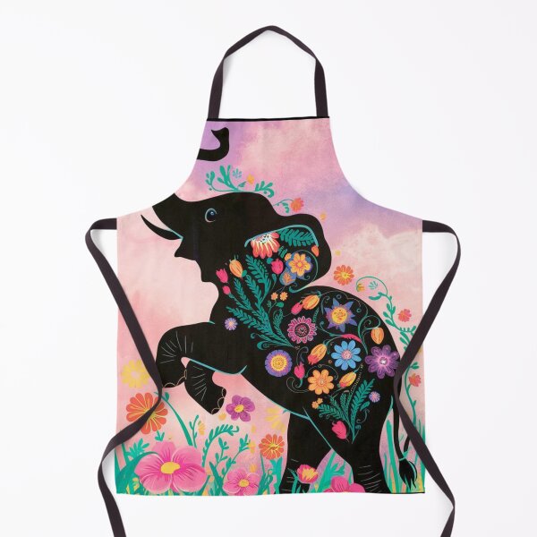Item preview, Elephant Silhouette. Floral elephant, Fantasy Elephant, colorful elephant designed and sold by ElephantVibes.