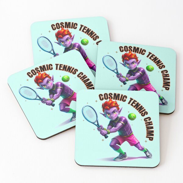 Item preview, Cosmic Tennis Champ - Alien Cartoon designed and sold by Second Draft Visuals.
