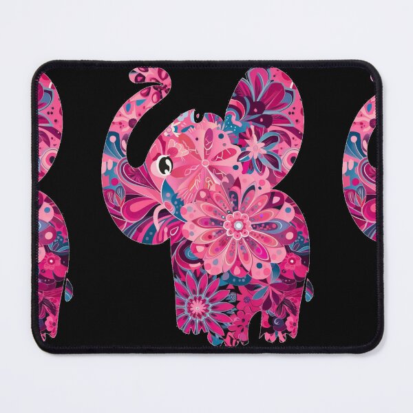 Item preview, Elephant Silhouette. Floral elephant, Fantasy Elephant, colorful elephant designed and sold by ElephantVibes.