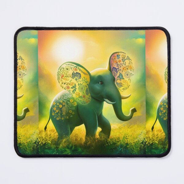 Item preview, Elephant Silhouette. Floral elephant, Fantasy Elephant, colorful elephant designed and sold by ElephantVibes.