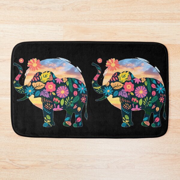 Item preview, Elephant Silhouette. Floral elephant, Fantasy Elephant, colorful elephant designed and sold by ElephantVibes.