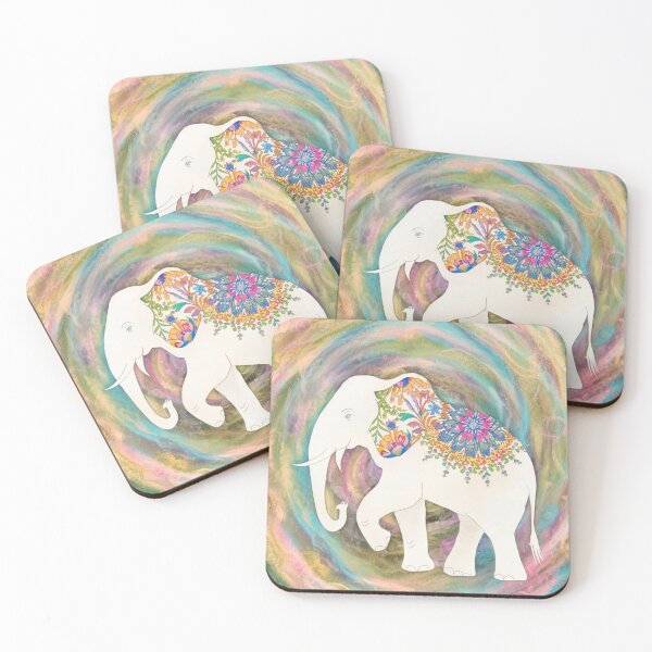 Item preview, Elephant Silhouette. Floral elephant, Fantasy Elephant, colorful elephant designed and sold by ElephantVibes.