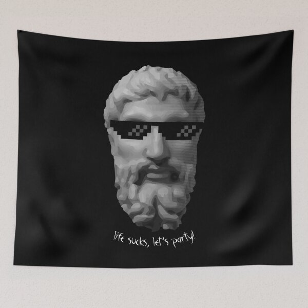 Item preview, EPICURUS LET'S PARTY SUNGLASSES GREEK ANCIENT designed and sold by Madjack Tees Kiwi SuperStore.